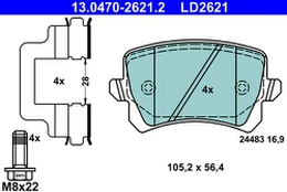 ATE 13.0470-2621.2 Brake pad set