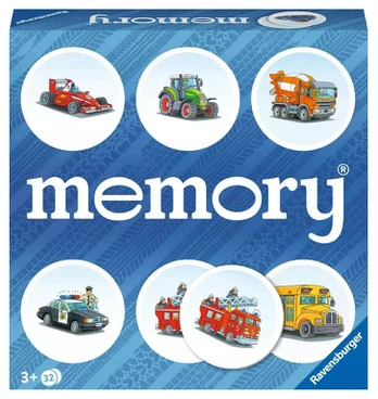 Ravensburger atminties žaidimas „Vehicles memory®“, 2–4 žaid., nuo 2,5 m.