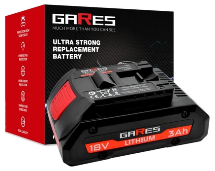 Gares akumuliatorius, skirtas Bosch Procore GBA GSR, 18 V 3Ah
