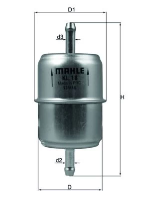 Kuro filtras MAHLE KL18OF