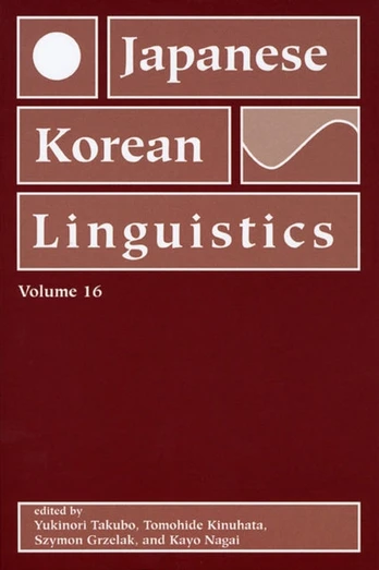 Japanese/Korean Linguistics, Volume 16