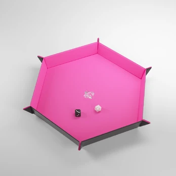 Gamegenic - Magnetic Dice Tray Hexagonal Black/Pink