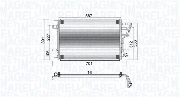 Kondensatorius, oro kondicionierius MAGNETI MARELLI 350203951000