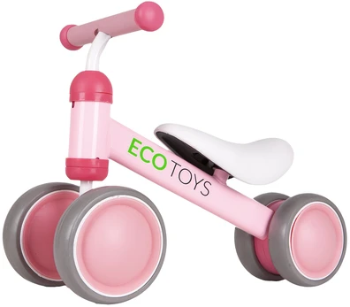 Balansinis dviratis EcoToys Practice, rožinis/pilkas