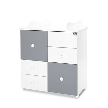 Komoda Lorelli Cupboard New, 2 box, baltos/akmens pilkos spalvos