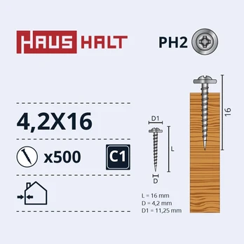 Savisriegis Haushalt DIN 14566, 4.2 mm x 16 mm