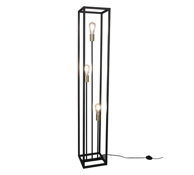 Trio-Lighting Vito 3xE27 matt black stāvlampa