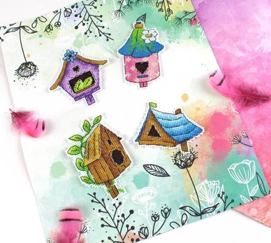 Cross stitch kit "Bird House. Magnets" SR-922