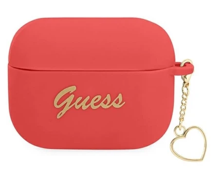 Dėklas Guess GUAPLSCHSR AirPods Pro Raudonas