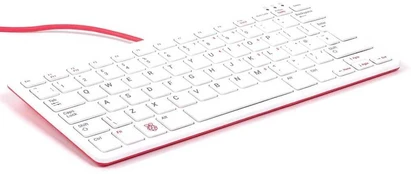 DE layout - Raspberry Pi Foundation official Raspberry Pi keyboard (white/red, incl. 3-port USB hub) kaina