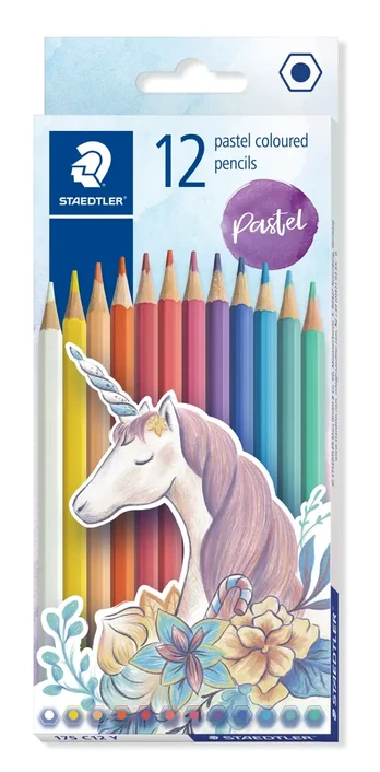 Spalvoti pieštukai STAEDTLER pastelinės spalvos , 12 vnt.