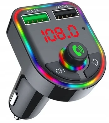 Automagnetola Verk Group Led Fm Sd Mp3 Bluetooth transmiteris su 2xusb įkrovikliu