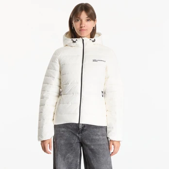 Karl Lagerfeld Jeans Light Padded Logo Jacket Egret - Dydis S (B3W150162OO Striukės)