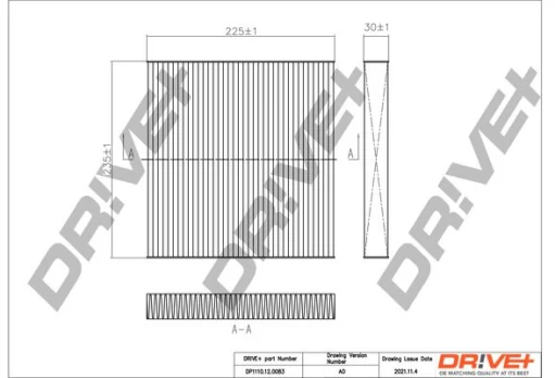 Filtras, salono oras Dr!ve+ DP1110.12.0083