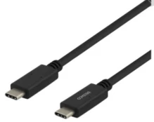Kabelis DELTACO USB-C į USB-C, 480 Mbit/s, 3A, 2m,  juodas / USBC-2002M kaina