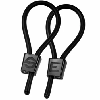 ElectraStim Prestige ElectraLoops Adjustable Black Rings, 2-Pack