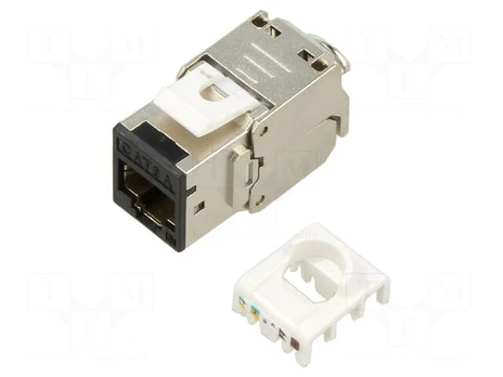 RJ45 module | Keystone | black,grey | IEEE 802.3at | on cable | Cat 6a