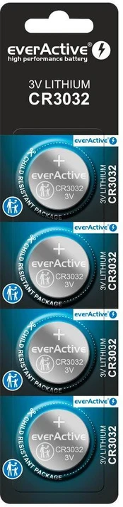 Bateria CR3032 everActive (blister 4 vnt.)