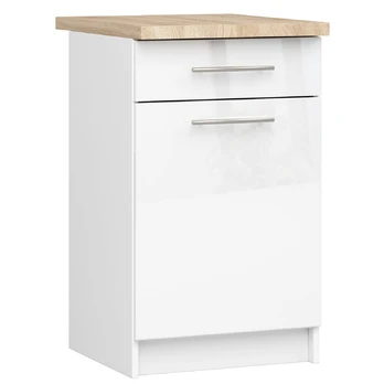 Virtuvės spintelė OLIWIA S 50 cm, balta/juoda