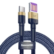 Kabelis Baseus Cafule Hw Quick Charging Data Dvipusis Laidas Type-C 40W 1M Auksinis/Mėlynas kaina