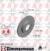 Stabdžių diskas ZIMMERMANN 600.3204.20 kaina