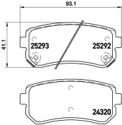 Stabdžių trinkelių rinkinys, diskinis stabdys BREMBO P 30 051X kaina