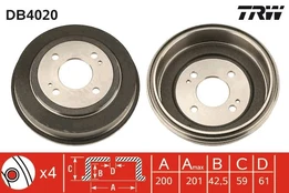 Stabdžių būgnas TRW DB4020 kaina
