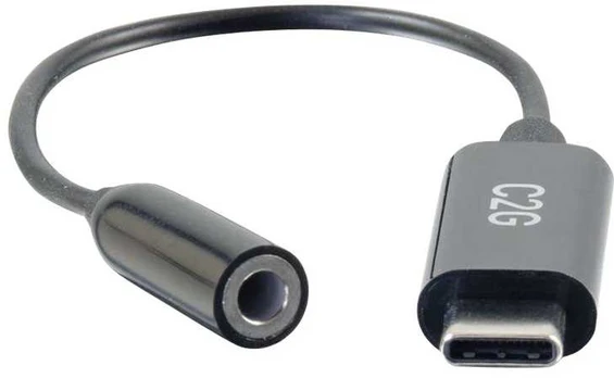 Adapteris USB C2G USB-C - Jack 3.5mm Juodas (54426)