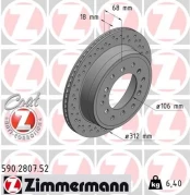 Stabdžių diskas ZIMMERMANN 590.2807.52 kaina