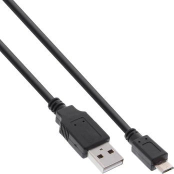 USB kabelis InLine USB-A - mikro B 1,8 m juodasis (31718Q)