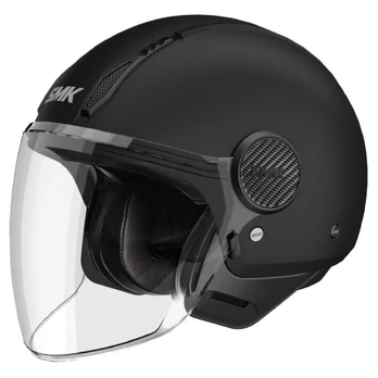 Šalmas atviras SMK LAMINAR SOLID spalva juoda/matinė