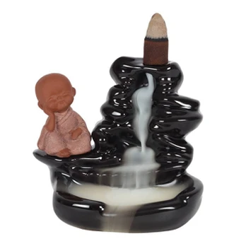 Atbulinio smilkimo krioklio efekto laikiklis Buddha, 8.5 x 9.5 x 8cm