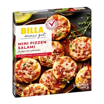 Šaldytos mini picos su saliamiu BILLA IMMER GUT, 360 g