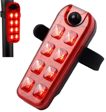 Verk Group Dviračio galinis žibintas LED su USB įkrovimu