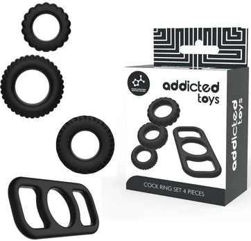 ADDICTED TOYS - COCK RING SET 4 PIECES