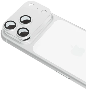 Epico Aluminum Anti-Reflective Lens & Island Protector for iPhone 18 Pro Max with Easy Application - Sidabrinis