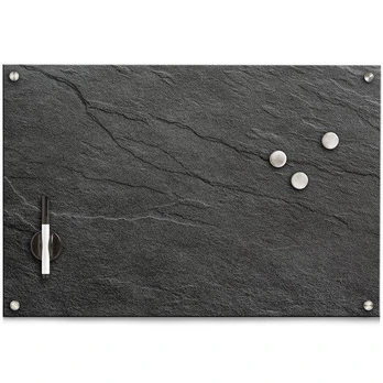 Glass Memo Board "Slate", pilkas