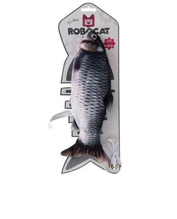 Robocat Carp judanti žuvis žaislas katėms, 30 cm