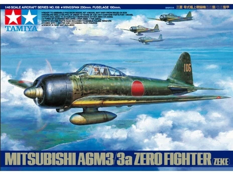 Konstruktorius Tamiya - Mitsubishi A6M 3/3a Zero Fighter, 1/48, 61108