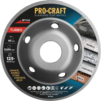 Deimantinis šlifavimo diskas „ProCraft WT125 Turbo"