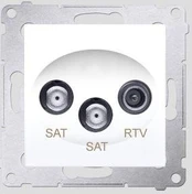 Kontakt-Simon SIMON54 SAT/SAT/RTV galutinis antenos lizdas baltas - DASK2.01/11