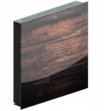 Magnetinė raktų spintelė tamsi mediena 30x30