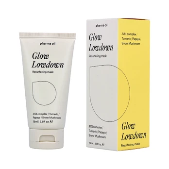 Veido kaukė su AHA rūgštimi Pharma Oil Glow lowdown, 75 ml