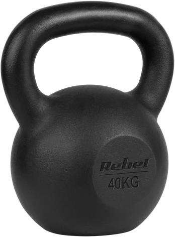 Kettlebell żeliwny 40kg, REBEL ACTIVE