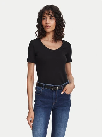 Weekend Max Mara Marškinėliai Multij 2625946031 Juoda Regular Fit