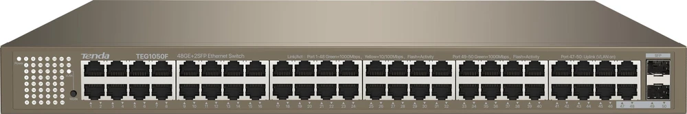 Šakotuvas SWITCH TENDA TEG1050F 48GE 2SFP