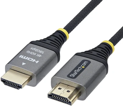 Kabelis StarTech HDMI HDMI Typu A (Standard) Juodas, Sidabrinė (HDMI2-FLEX-4K60-1M)