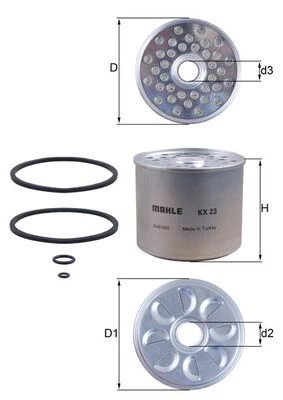 Kuro filtras MAHLE KX23D