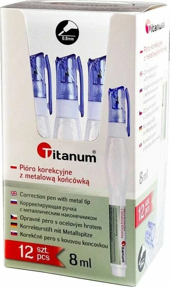 Titanum Titano korektorius švirkštimo priemonėje 8 ml (12 vnt.)