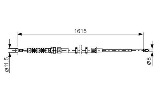 Trosas, stovėjimo stabdys BOSCH 1 987 482 328